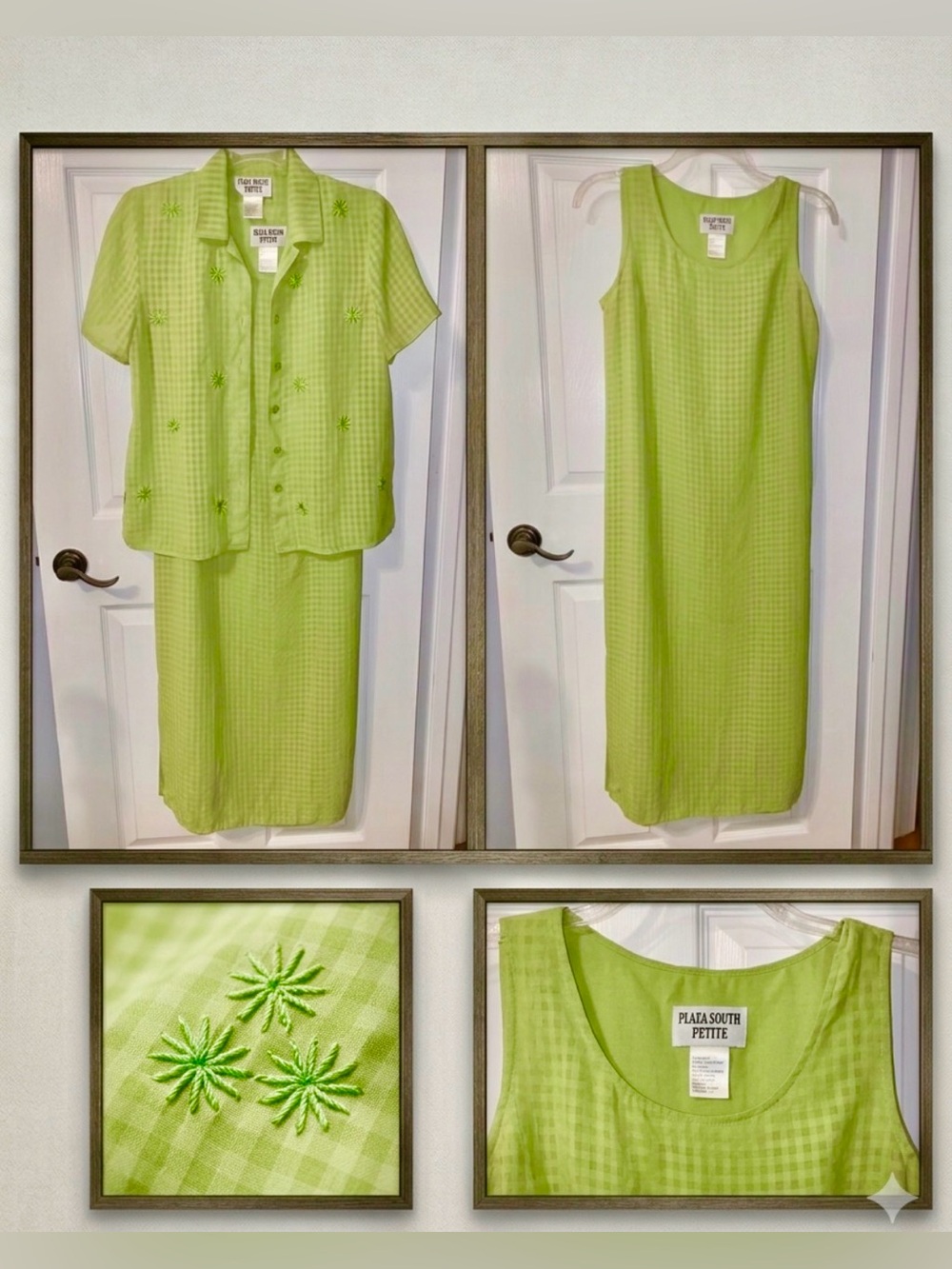 Plaza South Petite Lime Green Maxi Dress Set